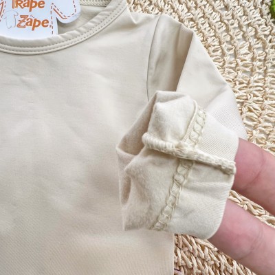 Body Manga Longa em Malha Térmica com Proteção UV50+- Areia